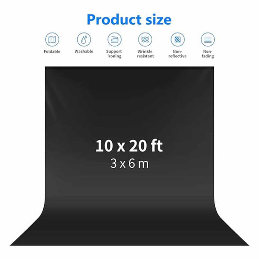 NEEWER 3x6M /10x20Ft Collapsible Backdrop Black