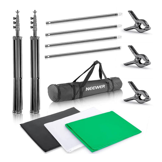 NEEWER 8.5x10FT/2.6x3M Background Stand Support System with Backdrop