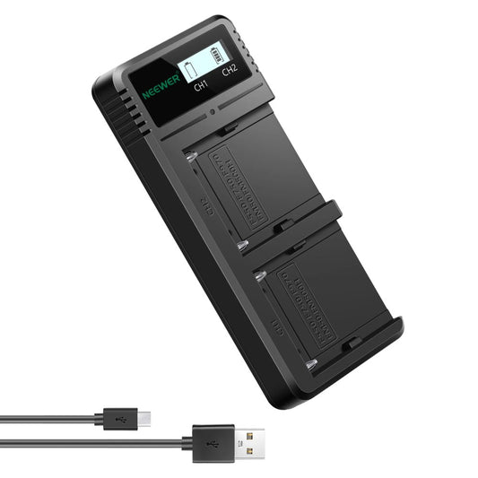 NEEWER Sony NP-F Dual USB Battery Charger for F550/F750/F970