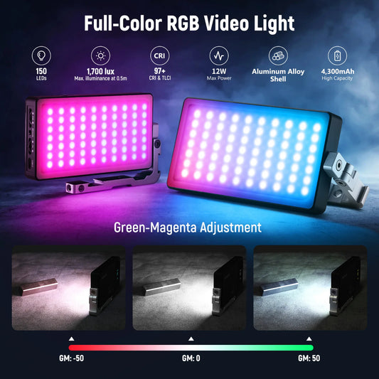NEEWER SL90 Aluminum Alloy RGB Panel Video Light (10101037)