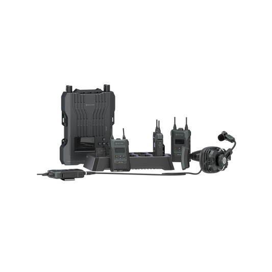 Hollyland Solidcom M1 Pro Full-Duplex Wireless Intercom System with 4 Beltpacks & Dual-Ear Headsets (1.9 GHz)