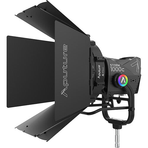 Aputure STORM 1000c Cine Kit with Skid Support, Fresnel, and Barndoors