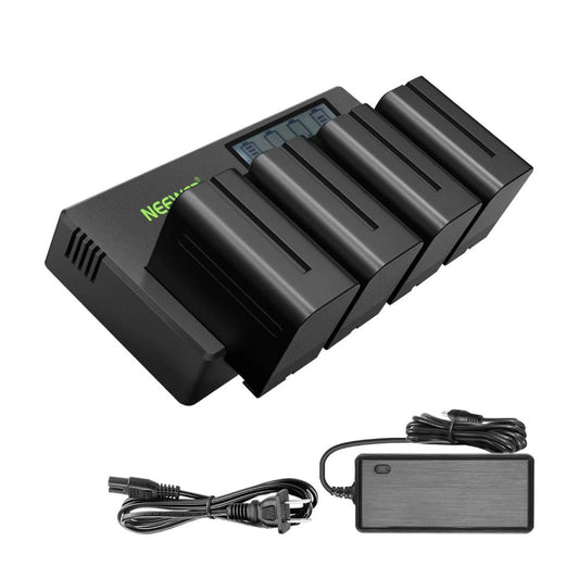 NEEWER 4-Pack NP-F970 Battery Set for Sony