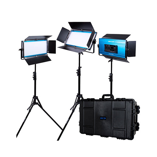 Dracast LED1000 X Series Bi-Color LED 3 Light Kit with Injection Molded Travel Case