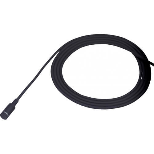 Sony ECM-77 Miniature Omnidirectional Lavalier Microphone with Unterminated (Pigtail) Leads (Black)