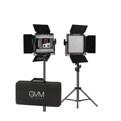 GVM 560AS Bi-Color LED Studio Video 2-Panel Light Kit