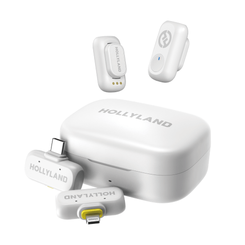 Hollyland LARK A1 Combo (White) Wireless Microphone - UBMS Hollyland LARK A1 Combo (White) Wireless Microphone - UBMS
