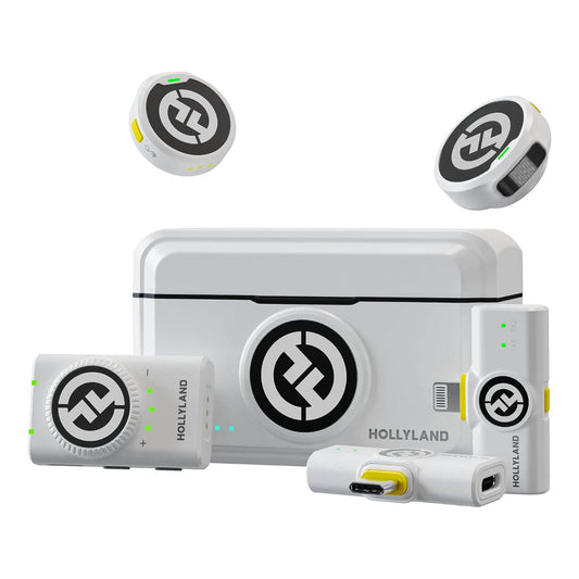 Hollyland Lark M2 Duo Combo Wireless Microphone System for Camera and Phone(White)