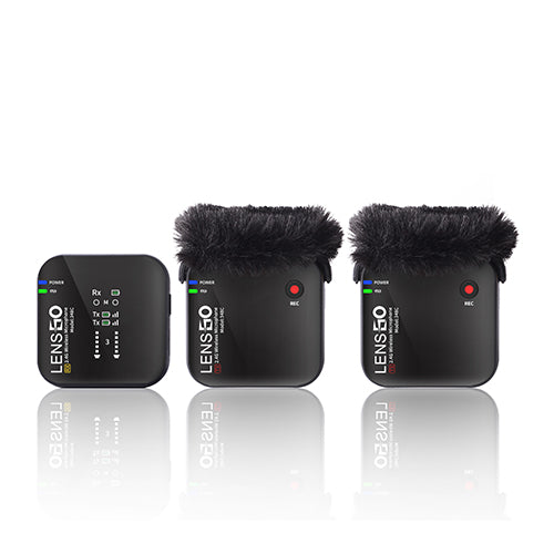 Lensgo348c Compact Digital Wireless Microphone System/Recorder (Black 1v2)