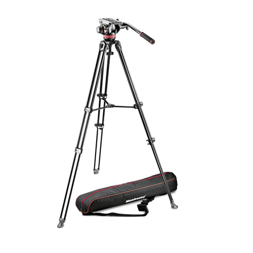Manfrotto Tripod 502 fluid video head&MVT502AM alu twin leg tripod