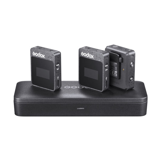 Godox MoveLink II M2 Dual 2.4GHz Wireless Microphone System for Cameras (2.4 GHz, Black)