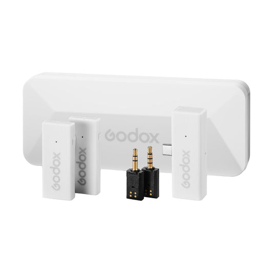 Godox MoveLink Mini UC Kit 2 White 2.4GHz Wireless Microphone System for USB Type-C Devices