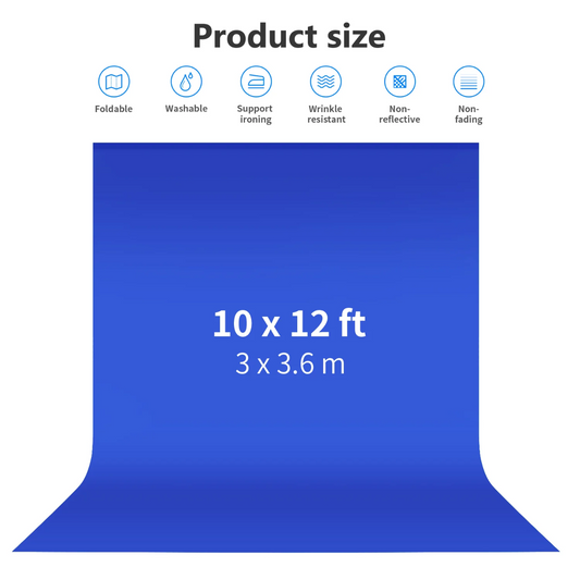 NEEWER 3x3.6M / 10x12Ft Collapsible Backdrop (Blue) 10084198