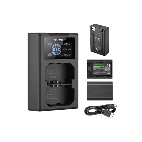 NEEWER Upgraded NP-FZ100 Sony Replacement Battery Charger Set