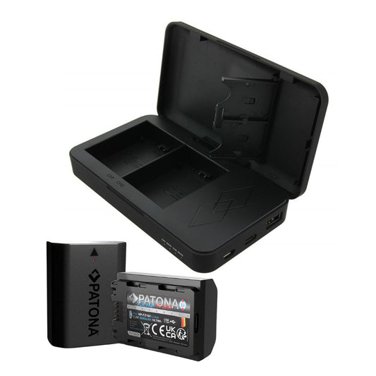 PATONA 2x Platinum NP-FZ100, 2400mAh, 7.2V with charging book for two battery NP-FZ100