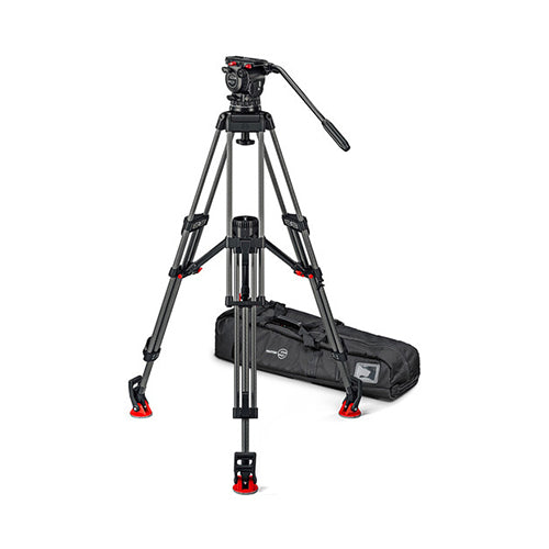 Sachtler FSB 10 Mk II 100mm Touch & Go Head with ENG 2 Carbon Fiber Tripod System (Mid-Level Spreader)