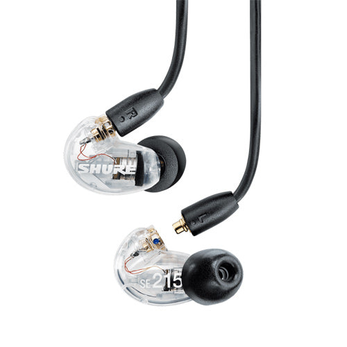 Shure SE215 Sound-Isolating In-Ear Stereo Earphones (Clear)