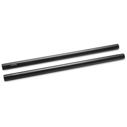 SmallRig 15mm Aluminum Rod (Pair, Black, 12") 1053