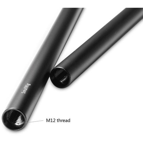 SmallRig 15mm Aluminum Rod (Pair, Black, 12") 1053
