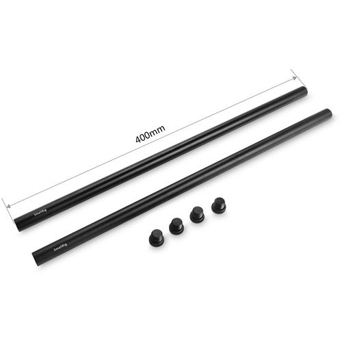 SmallRig 15mm Aluminum Rod (Pair, Black, 16") 1054