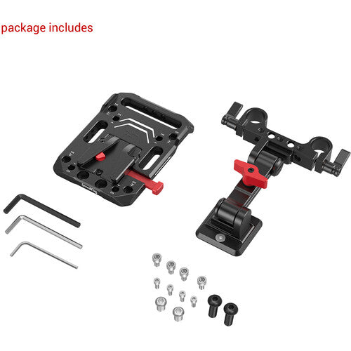 SmallRig V-Lock Battery Plate with 15mm Rod Clamp & Adjustable Arm 2991