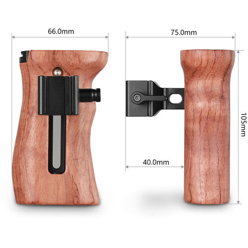 SmallRig Wooden Side Handle with NATO Clamp 2187B
