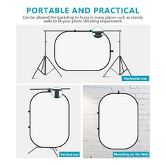 NEEWER 1.5x2M  2-in-1 Collapsible Backdrop Kit (Black&White)
