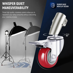 NEEWER Pro 330cm Stainless Steel C Stand with Boom Arm SC340AW