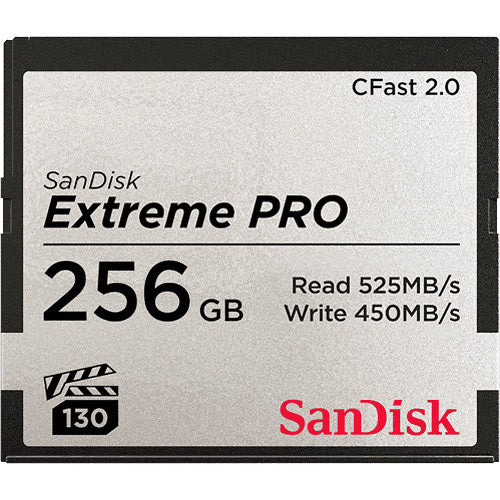 ARRI certified SanDisk 256GB Extreme PRO CFast 2.0 Memory Card