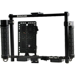 Hollyland Monitor Cage with Rubber Handgrips for 5 to 9" Monitors (V-Mount)