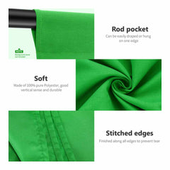 Neewer Chroma Green Backdrop with A-Clamps (10 x 12')