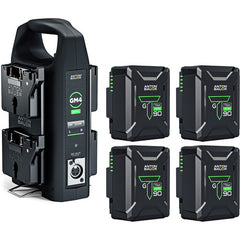 Anton/Bauer Titon Micro 90 4-Battery Kit with GM4 Charger Kit (Gold Mount)