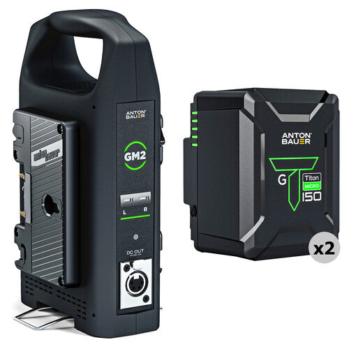 Anton/Bauer 2 x Titon Micro 150 Gold Mount Batteries & GM2 Charger Kit