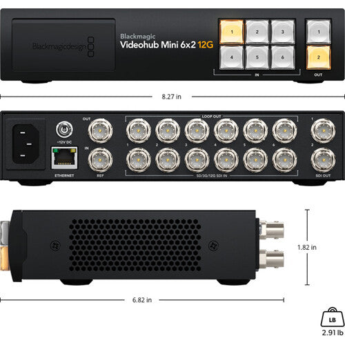 Blackmagic Design Videohub Mini 6x2 12G Router