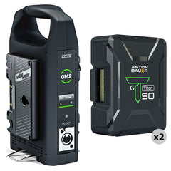 Anton/Bauer 2 x Titon 90 Lithium-Ion Batteries with GM2 Dual-Bay Charger Kit (Gold Mount)