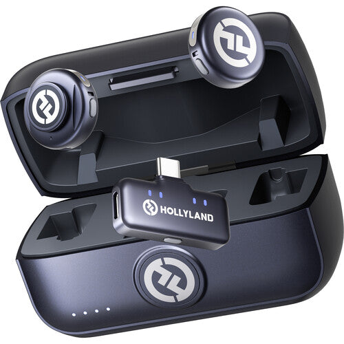 Hollyland LARK M3 Combo 2TX&1RX Wireless Microphone System with 2 Clip-On Mic/Transmitters & 1 USB Receiver (2.4 GHz)