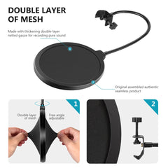 NEEWER NWN3 Studio Microphone Pop Filter Mask Shield