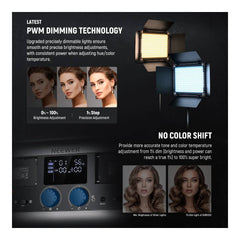 NEEWER 2 Pack RGB1200 LED Video Light