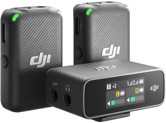 DJI Mic Wireless Microphone Kit Black (2 TX + 1 RX Charging Case)