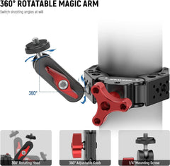 NEEWER UA023 Super Clamp with Magic arm Double Ballhead and Cold Shoe Mount
