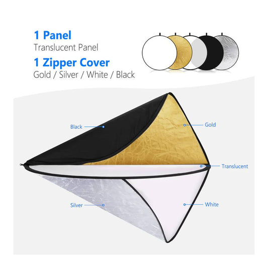 NEEWER 5-in-1 Collapsible Light Reflector