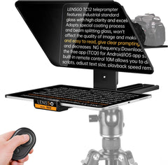 LENSGO TC12 Teleprompter for DSLR/Mirrorless Camera and Tablet up to 12.9 Inches