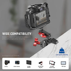 NEEWER UA023 Super Clamp with Magic arm Double Ballhead and Cold Shoe Mount