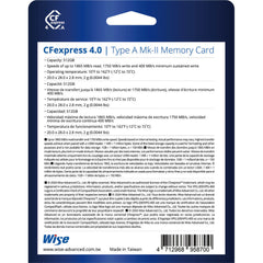 Wise Advanced 512GB CFexpress 4.0 Type A Memory Card