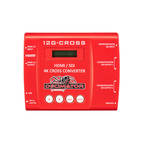 DECIMATOR 12G-CROSS 4K HDMI/SDI Cross Converter with Scaling and Frame Rate Conversion