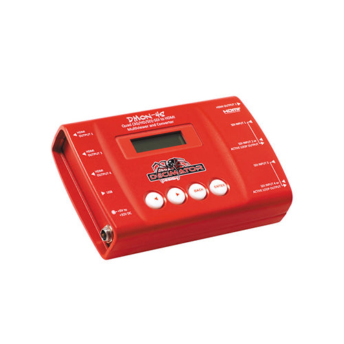 DECIMATOR DMON-4S 4 x SD/HD/3G-SDI to HDMI Converter with Quad Multi-Viewer Function