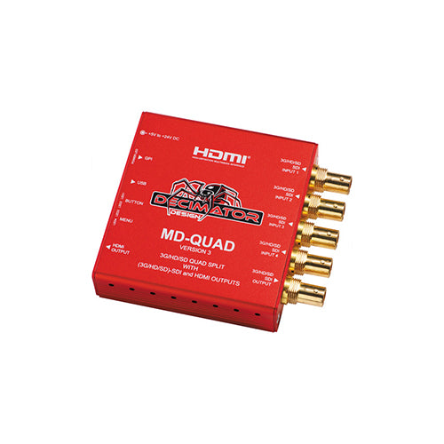 DECIMATOR MD-QUAD 3G/HD/SD-SDI Quad Split Multi-Viewer with SD/HD/3G-SDI & HDMI Outputs Version 3