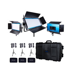 Dracast LED1000 X Series Bi-Color LED 3 Light Kit with Injection Molded Travel Case