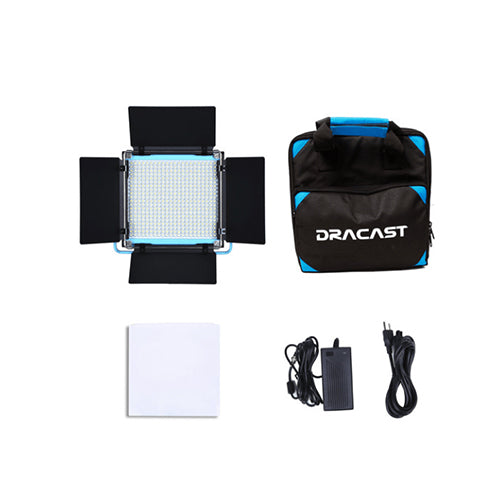 Dracast S-Series Bi-Color LED500 2 Light Kit with V-Mount Battery Plates and Nylon Padded Travel Case