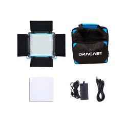 Dracast S-Series Daylight LED500 2 Light Kit with V-Mount Battery Plates and Nylon Padded Travel Case